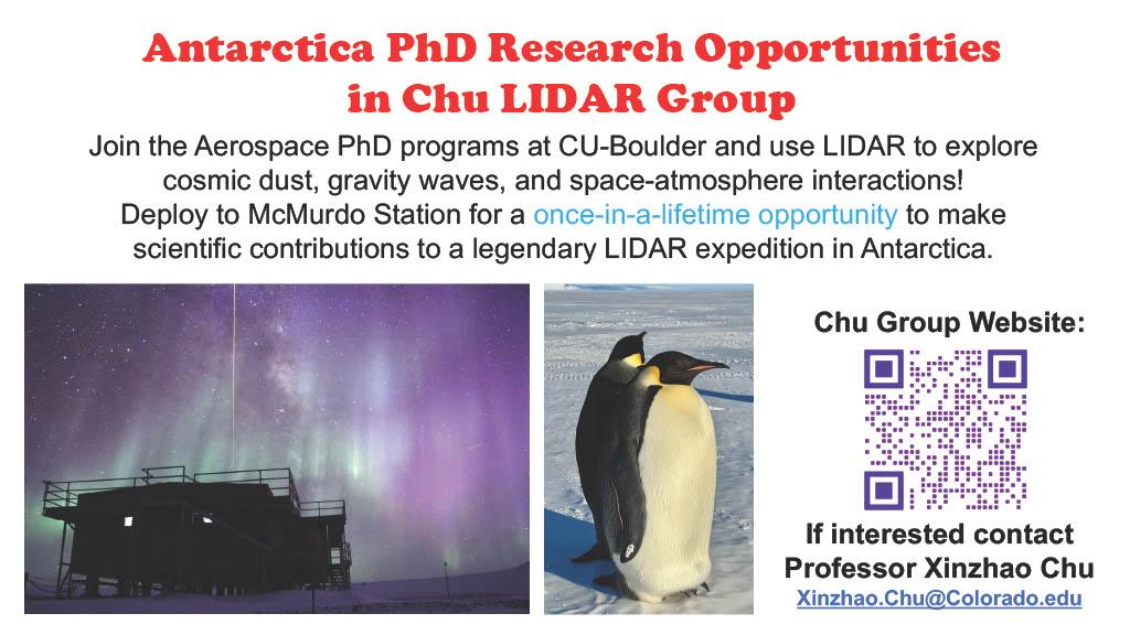 Antartica PhD Research Opportunities in Chu LIDAR Group, QR Code