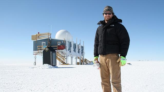 man Atop the Greenland Ice Sheet at Summit Station