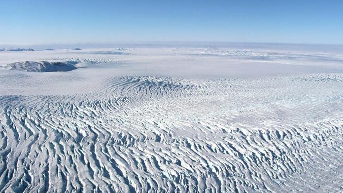 Icy Landscape with blue sky